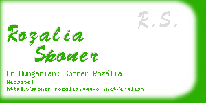 rozalia sponer business card