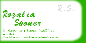 rozalia sponer business card